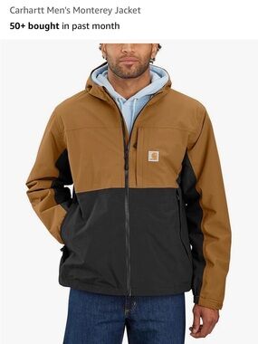 Carhartt Two-Tone Hooded Windbreaker in Brown and Black